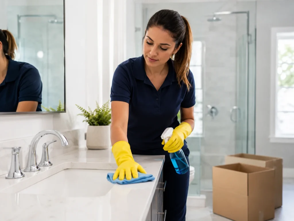 Move out bathroom cleaning service in Lakewood Ohio