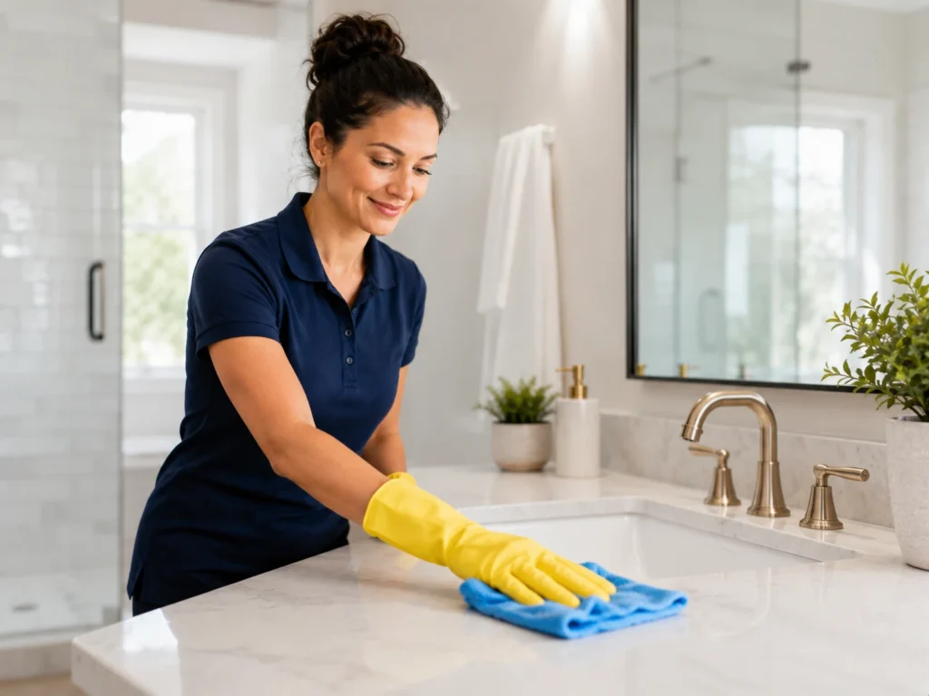 Recurring bathroom cleaning service in Lakewood Ohio
