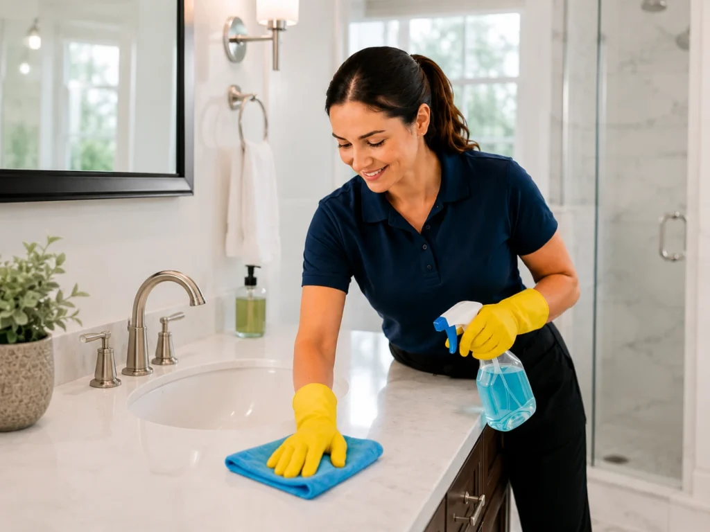 Hourly bathroom cleaning service in Cleveland Ohio