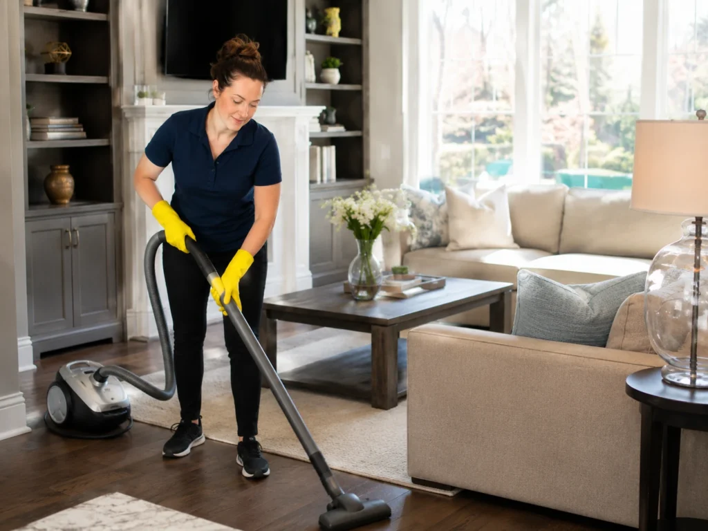 One-time house cleaning for living room in Cleveland Ohio