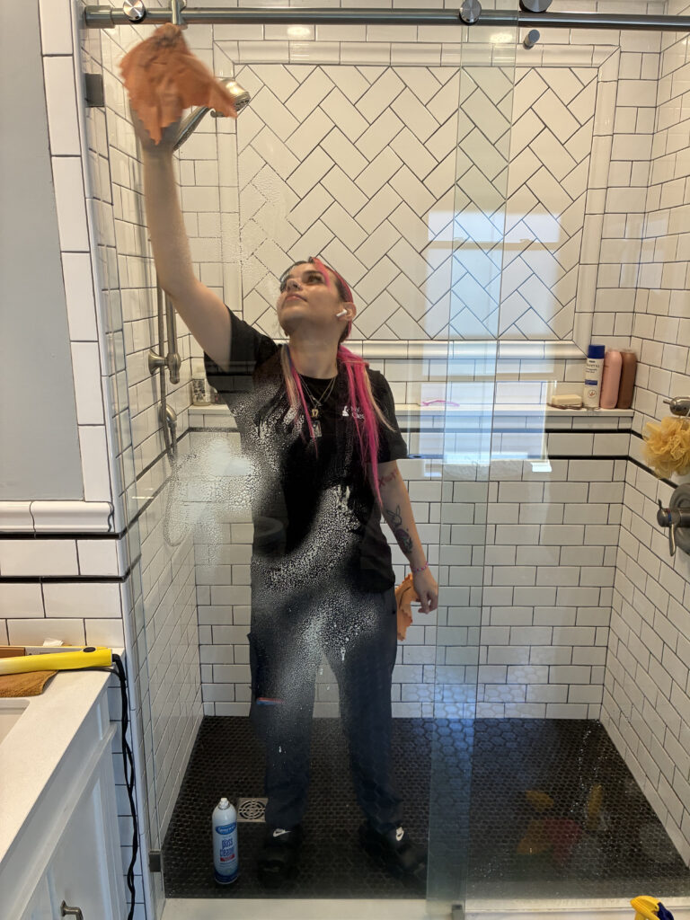 Bathroom deep cleaning shower tiles — My Simple Cleaning professional house cleaning