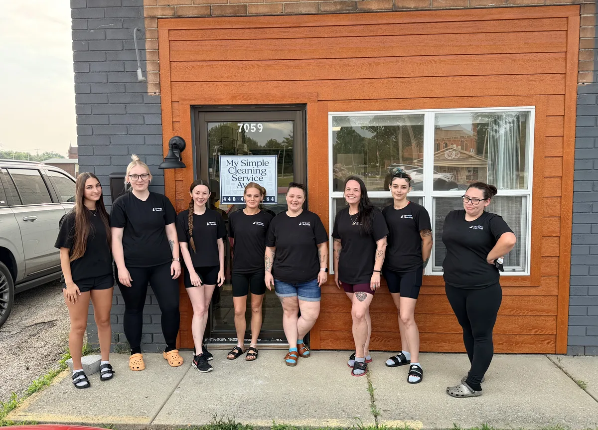 My Simple Cleaning team outside the office in North Ridgeville, OH